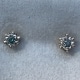 0416 9 ct white gold blue zircon EARRINGS